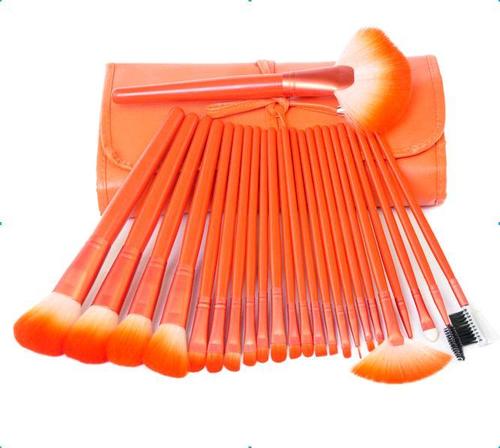 24Pcs Orange Cosmetic Brush Sets (Makeup Tools)