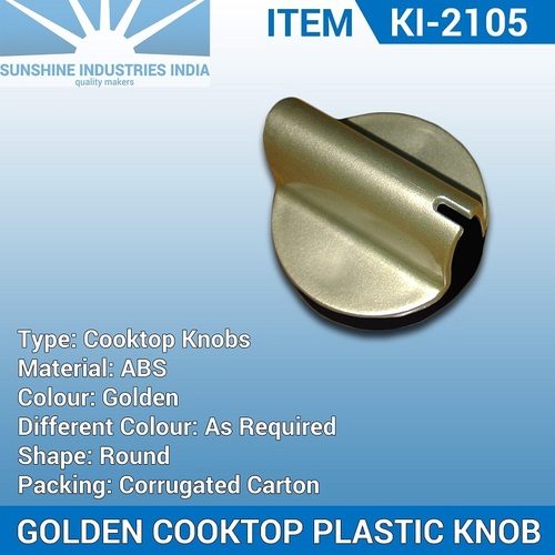 Golden Cooktop Plastic Knob