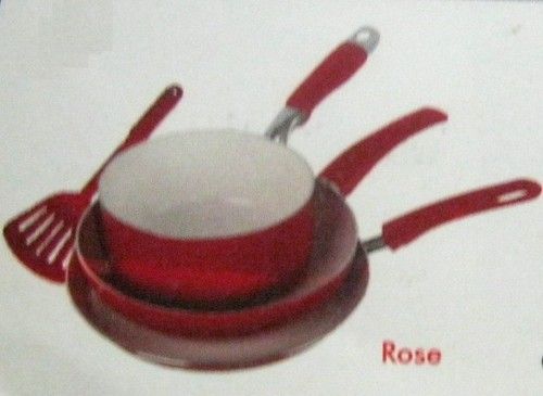 Ceramic Kitchen Pan Set - Rose (Wmcs 02)