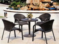 Elegant Wicker Chairs And Table