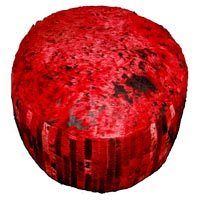 Acid Wash Pouf (Red)