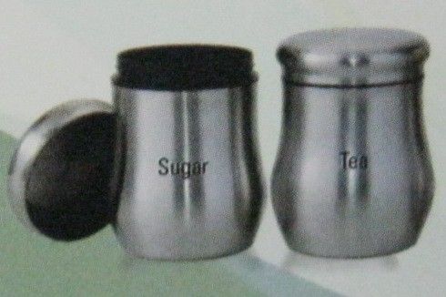 2 Pcs Stainless Steel Canister