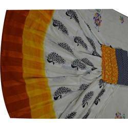 Block Print Matka Silk Saree