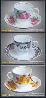 Printed Cappuccino Cup And Saucer