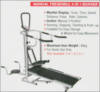 Manual Treadmill 4 In 1 Runner