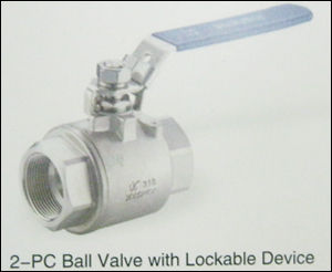 2 Pc Ball Valve With Lockable Device