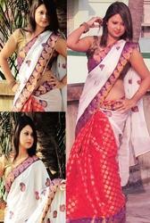 Red White Silk Sarees