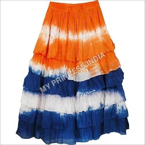 Colored Designer Frill Skirt