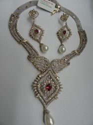 Diamond Ruby Necklace Set