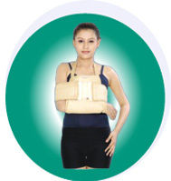 Shoulder Immobilizer - Cotton Fabric, Adjustable Size Small, Medium, Large | Arm Restraint with Velcro Fastening and Pouch Design