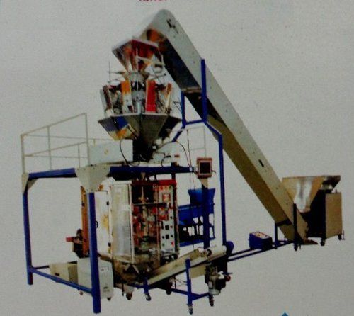 Automatic Plc Controlled Vffs Machine With Multihead Loadcell Weigher And Infeed Conveyor