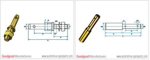 Tractor Lower Link Locking Pin Back Material: Canvas Latex