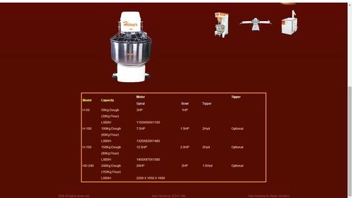 Spiral Mixers By Shree Shyam Agencies