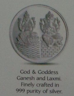 Ganesh And Laxmi Silver Coins