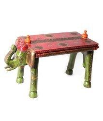 Wooden Handcrafted Elephant Bench