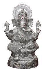 Alluring White Metal Ganesha Statues