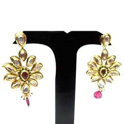 Designer Kundan Meena Earrings