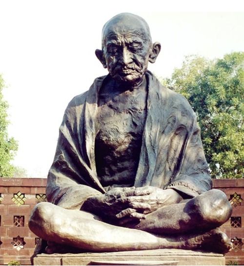 Mahatma Gandhi Meditation Pose Statue