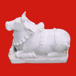 Marble Nandi Statue