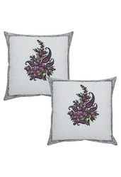 New Floral Block Printed Cushion Cover