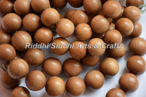 Sandalwood Beads - 50 Years Old, Brown Round Beads | Polished Finish, High Fragrance, Fine Grains, High-End Workmanship