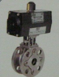 Wafter Ball Valve with Pneumatic Rotary Actuator