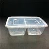 Divided Clear Microwave Safe Plastic Storage Box 650ml