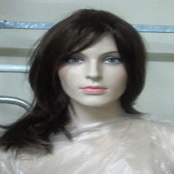 Silver Female White Mannequin Wig 