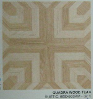 Quadra Wood Teak Floor Tiles