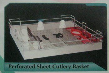 Kitchen Perforated Sheet Cutlery Basket