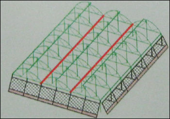 Param R - 6100 (Natural Ventilated Greenhouse - Round Pipe Structure)