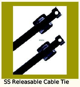 Stainless Steel Releasable Cable Ties Length: Various Length Are Available Inch (In)