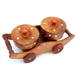 Wooden Bowl With Case