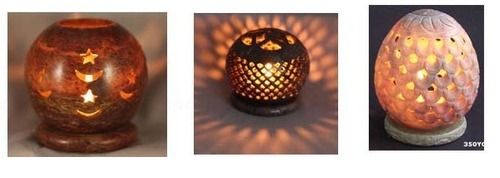 Beautiful Hand Carving Soapstone Candle Lamp