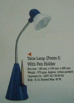 Table Lamp (Poem-I) With Pen Holder