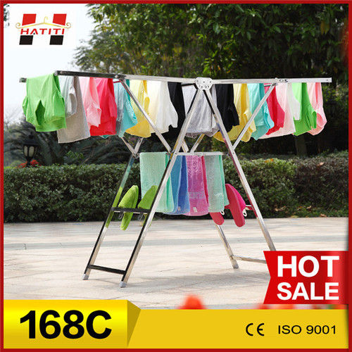 Square Drying Pole Collapsible Clothes Rack