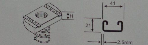 Short And Conical Spring Channel Nut