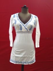 Cotton Chikan Designer Kurtis