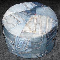 Recycled Denim Poufs