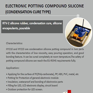 Black Color Pcb Electronic Potting Silicone Hy 215