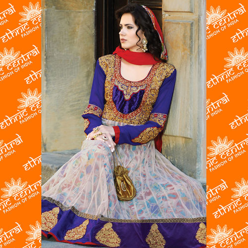 Indian Net Anarkali Salwar Kameez