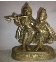 Brass Radha And Krishna Ji Statue