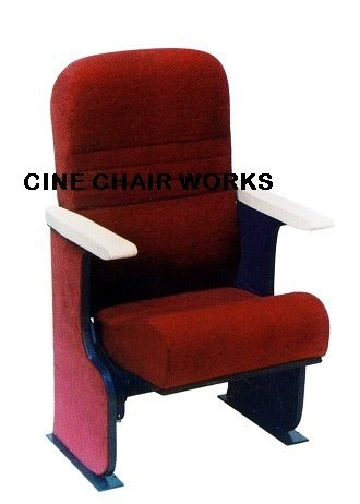 Contemporary Design Arm Rest Push Back Comfortable Red Cinema Chair