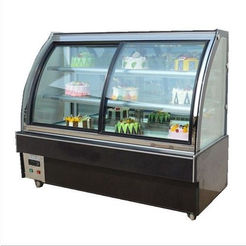 Curved Glass Cake Display Refrigerator