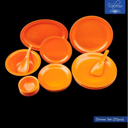 Orange Melamine 22 Pcs Dinner Set