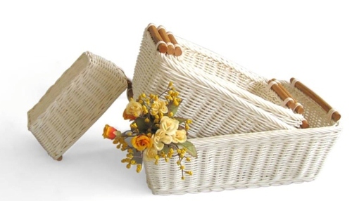 Rattan Basket With Handle