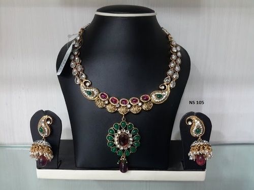 Fashion Necklace Set - Designer Kemp Stone Worked | Unique Look, Quality Assured Elegance 