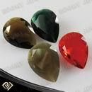 Synthetic Faceted Fancy Colored Glass Gemstone Pear Shape 9X11mm