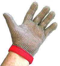 Metal Mesh Gloves - Stainless Steel, Five Finger Reversible Design | CE Approved for Safety in Slaughter House and Hotel Industry