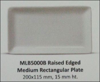 Raised Edged Medium Rectangular Plate (MLB5000B)